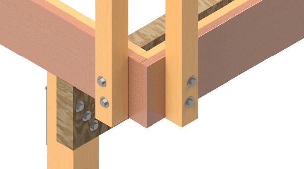 through all lumber with a minimum ½ hole for ½ bolts or 5/8
