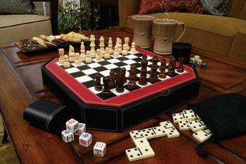 OCTAGON 5 IN 1 GAME SET CHESS, CHECKERS, BACKGAMMON, DOMINOES AND POKER DICE Replacement Parts Order direct at or call our Customer