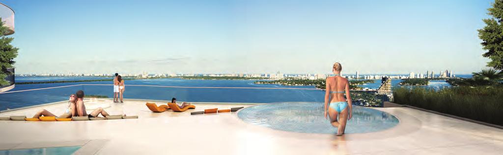 SOAK UP THE WARM MIAMI SUN FROM THREE CURVED SUNRISE/SUNSET POOLS with