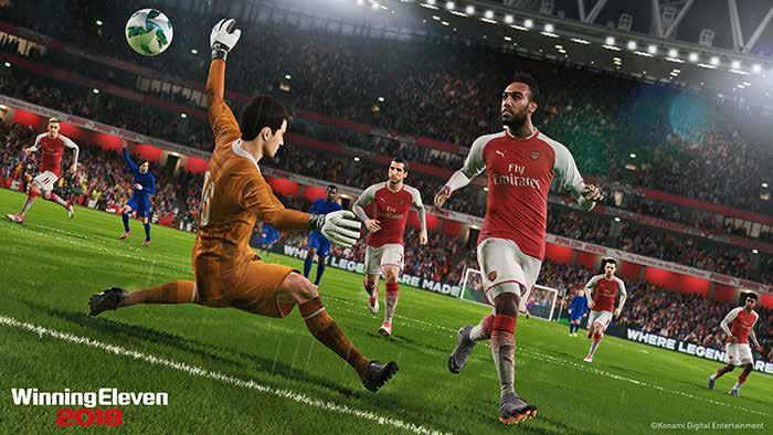 In addition, the mobile version, Pro Evolution Soccer 2018, which began distribution in roughly 150 countries and regions in May 2017, broke through the 100 million download mark.