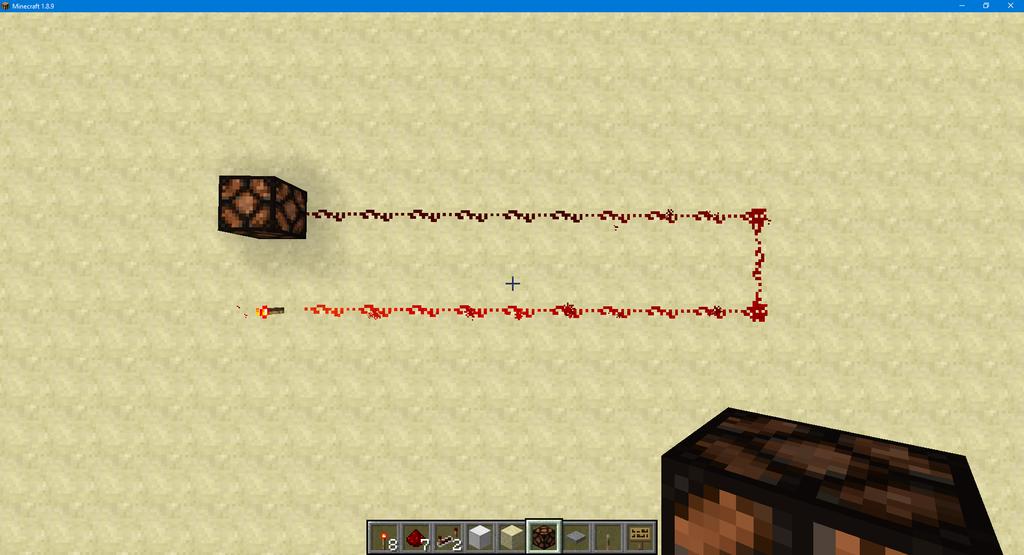 Actions 1. Destroy the lamp you placed 2. Extend the wire so it is more than 15 blocks long (but less than 30!) 3.