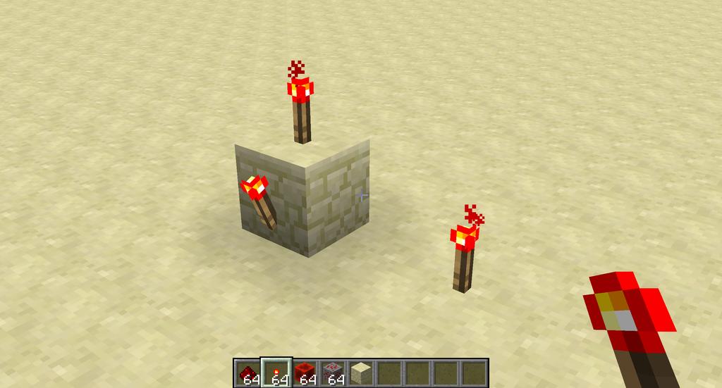 3 Redstone Torches Redstone torches can be placed on top of or on the side of blocks. Some Redstone torches 3.