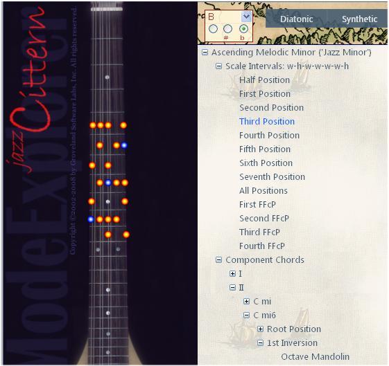 The Instrument of the Future! Playing Scales ModeExploration of Scales (Modes) Playing scales using the jazzcittern ModeExplorer is as simple as navigating the ModeExplorer Tree.