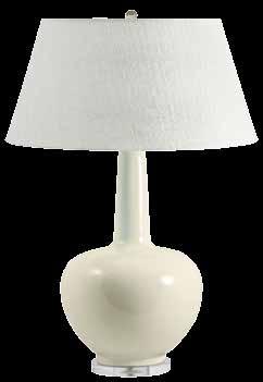 WHITE GLOSS WHITE PORCELAIN, ACRYLIC BASE SIZE: 17 W 32 H SHADE: 17 W 11 H 204NB PORCELAIN TABLE LAMP IN NAVY BLUE GLOSS NAVY BLUE