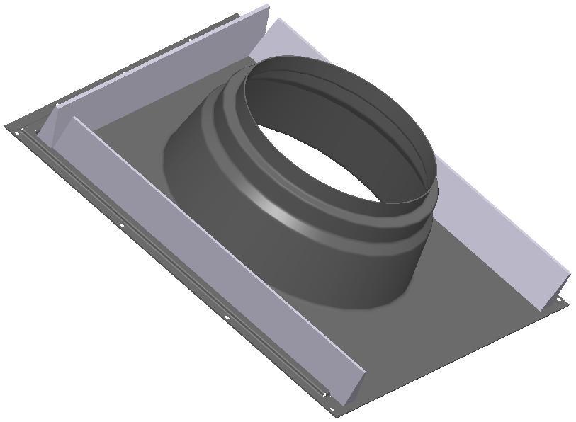 wedge-shaped foam rubber seal flashing plate draining grooves 5. Glue the universal pleated strip to the flashing plate underside.