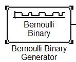 Bernoulli Binary Generator 8. MODEL DISCRIPTION This block generates the random binary data using the Bernoulli distribution with parameter (p).