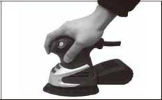 5) USING THE SANDER (See Fig. E) Fig. E This sander can be used for most sanding operations on materials such as wood, plastic, metal and painted surfaces.