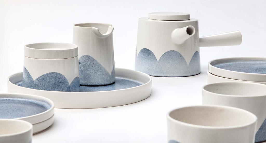 They are cast in delicate white porcelain, and decorated with