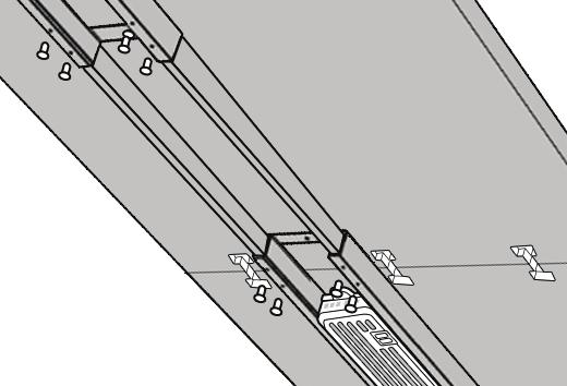 Insert and tighten the remaining M6x10 Machine screws (part 17) into the remaining Crossbar ends, to secure the rails in place. T.