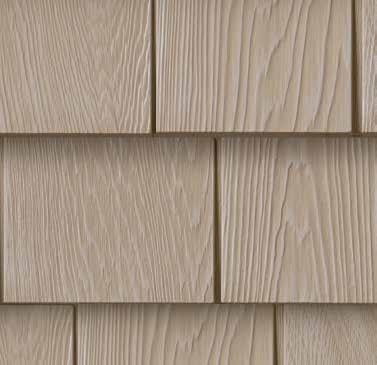 plain-sawn shingles, giving the striking appearance of true cedar from every angle.
