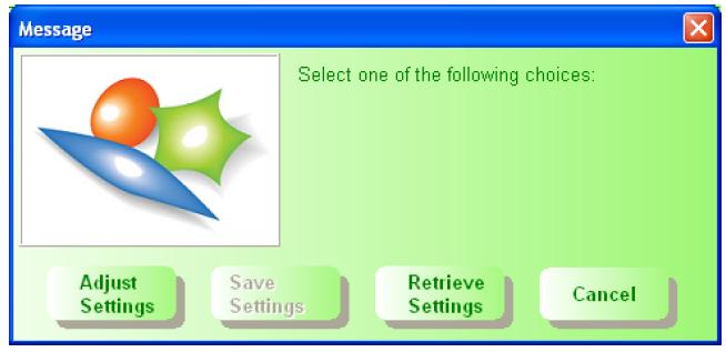 Select a setting file and click Open. Figure 3.