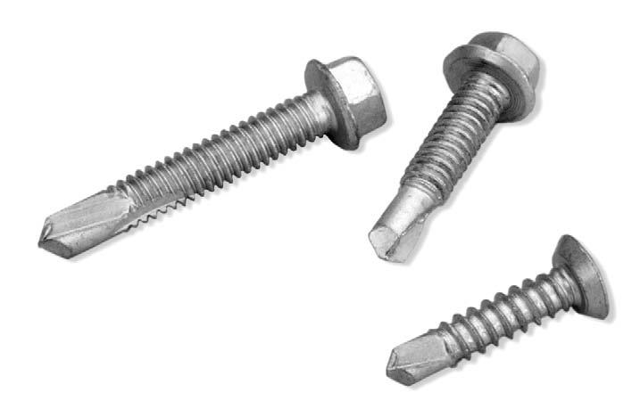 SPECIFICATIONS Applications: Metal (including aluminum) to steel structurals like those found in curtainwall and solar panel systems Short Form Specification: Dual-hardened fastener with