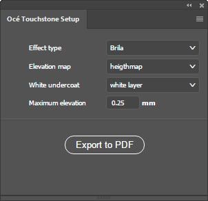 Step 2: Define the settings for your elevated artwork with a Brila effect Step 2: Define the settings for your elevated artwork with a Brila effect Setup for [Effect type] - [Brila] Setting [Effect