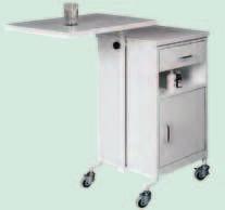 We offer the bedside cabinets in 3 versions: cabinet with a simple mechanism for rotating and liftable tabletop, Szp 1 cabinet without the rotating tabletop, mounted on wheels, Szl 201o professional