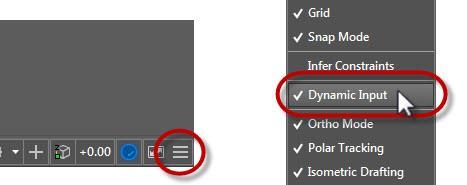 Section 5 To Allow Dynamic Input The new versions of AutoCAD Architecture ensure to type dynamic input in editing 