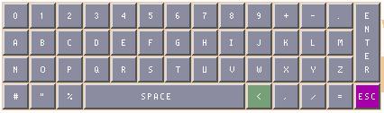 Dimension Line Touched Dimension Decimal Point Keypad ESC Key When text entry is required an alphanumeric keypad will appear.