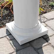 come with a column base to cover the anchoring