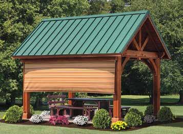 STANDARD FEATURES A Our Alpine Pavilions are made from Western Red Cedar with Southern Yellow Pine under the roof.