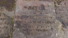 C22 GAMSON Sacred to the Memory of GEORGE the son of JAMES & SARAH GAMSON Died Jan