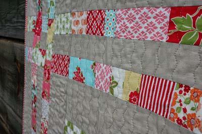 The finished quilt top measures 44.5'' x 47.5'' -- it has been rounded up for convenience.