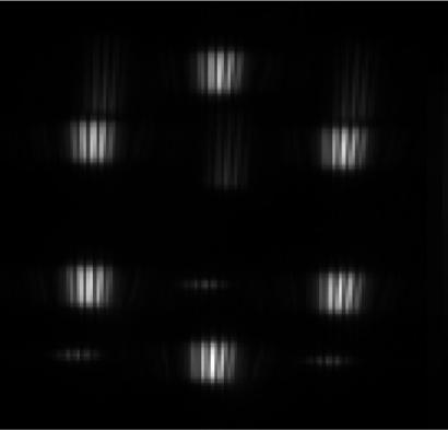 Figure 11: Laboratory I-band fringes from the 6 sets of segment subaperture pairs. Fainter 0 th and 2 nd order sets of fringes can also be seen.
