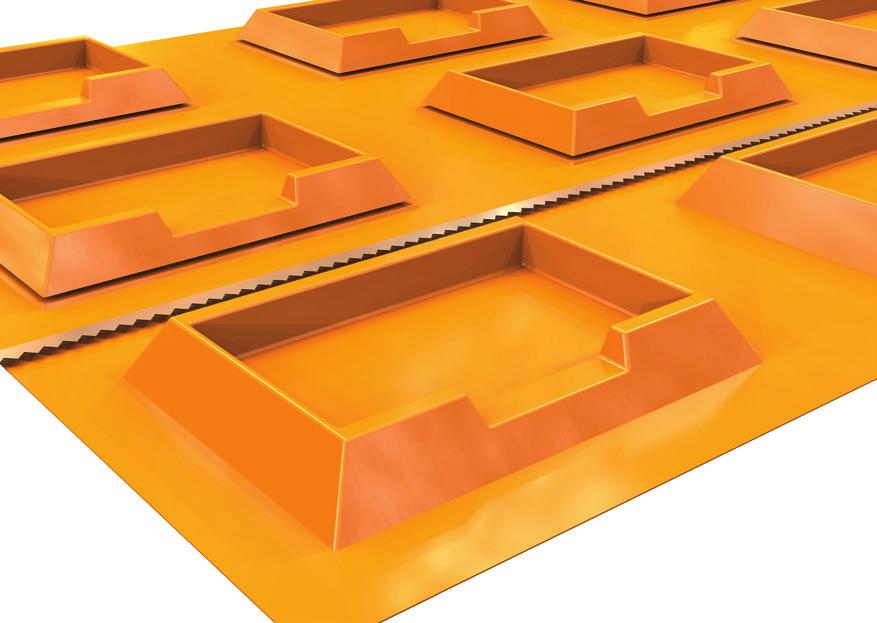 Process: The single or multiple vacuum forming sheet is placed on the conveyor belt of the machine.
