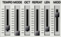 Tempo Sets the Tempo Locked Division of the Clock Mode Selects the Mode of the ARP between Forwards, Reverse, Played, Played reverse, Alternative Modes, Chord or Random.