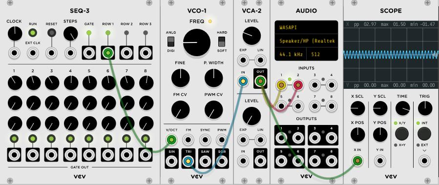 Use a CV to control the pitch of the oscillator Sequencer from Fundamental ->
