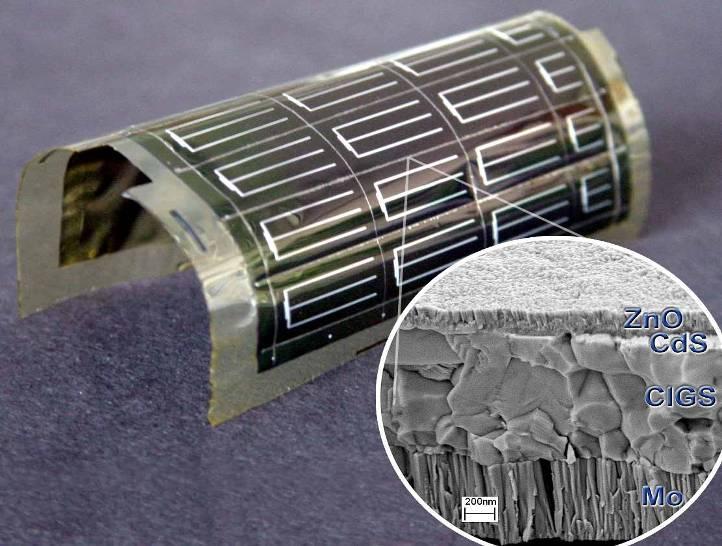 Lightweight and flexible solar cell on polyimide World record efficiency of 14.