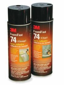 9 oz 24 fl oz Clear 12 / case 3M Super 77 Multipurpose Adhesive* High tack, high coverage and fast drying for permanently attaching foils, carpeting, lightweight foams, paper, cardboard, felt and