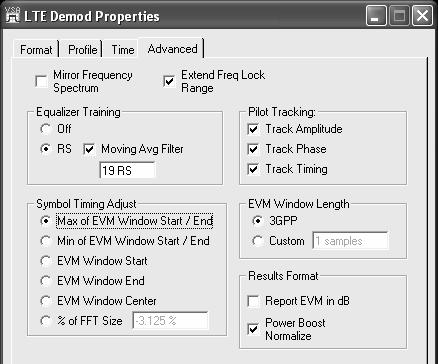Important Notes on EVM - EVM Window CP Len FFT Size