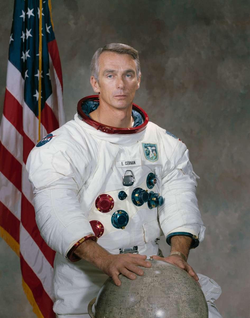 GENE CERNAN Last man ever to set foot on the Moon as I take man's last step from the