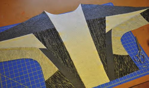 center panel, which is cut on the fold of the fabric.