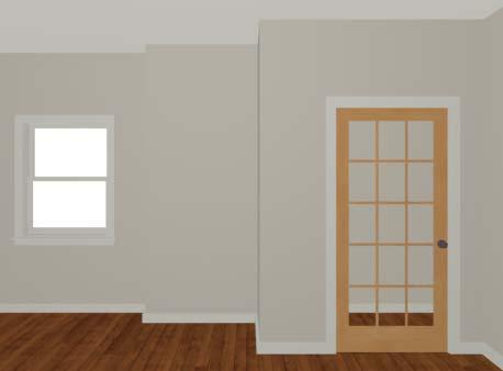 Placing Doors and Windows 4. On the GENERAL panel, set the Door Style to "Glass", the Width to 36", and the Panel Frame Bottom to 8".