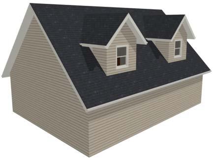 Home Designer Pro 2019 User s Guide 7. Notice that there are small gaps in the dormer side walls.