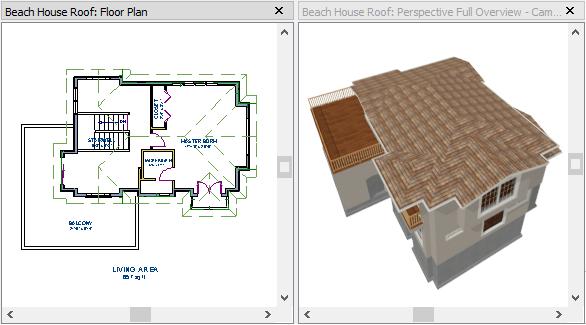 Troubleshooting Automatic Roof Issues 6. Select 3D> Create Perspective View> Perspective Full Overview to create an exterior view of your plan. 7. Remember to Save your plan as you work.