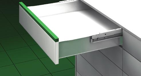 5mm 0 Zargen 636 49mm (5 7/8") Side Height Integrated drawer slide and side Height adjustment ±.