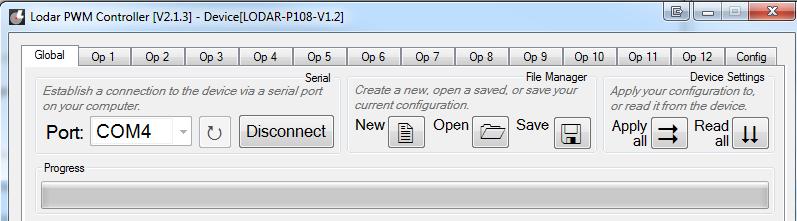 PWM P108 Programming Instructions v 3.2 for PWM Controller Software To copy changed unit settings Click Save when all outputs are configured and select a name for your profile.