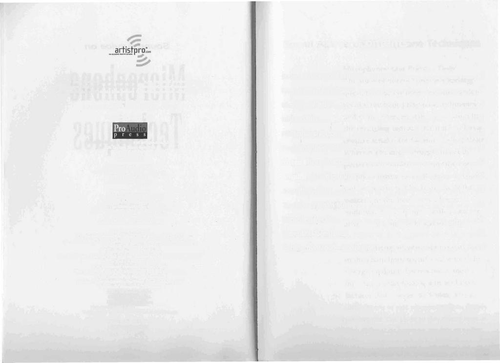 Contents 2002 Bill Gibson Published under license exclusively to ProAudio Press, an imprint of artistpro.com, LLC. All rights reserved.