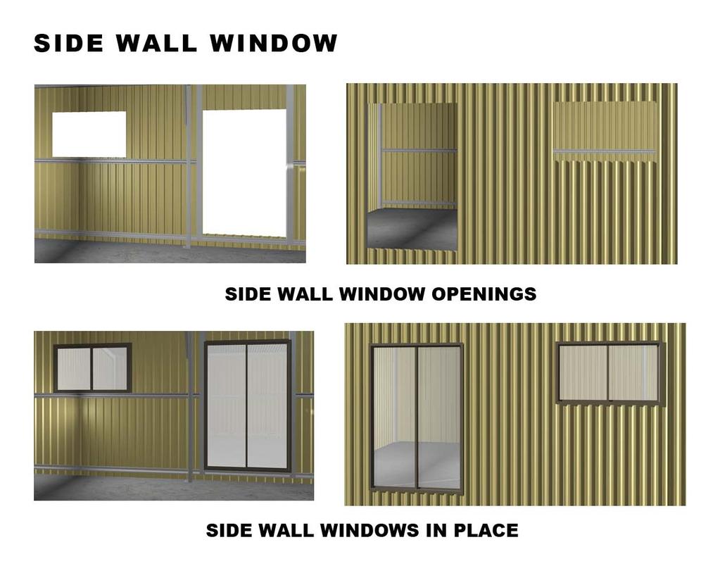 For more information on installing the Side Wall Window(s) and all associated