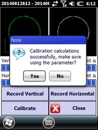 Then click Calibrate, it will calculate the parameter and aske you