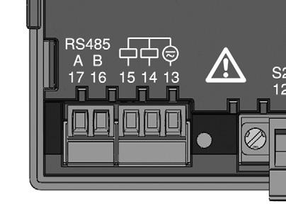 RS485 interface In UMG 96RM-E, the RS485 interface is designed as a 2 pin plug contact, which communicates via the Modbus RTU protocol (also see Parameter programming).