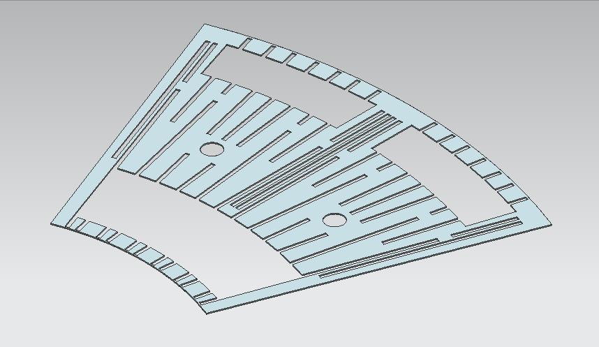 Guide plate: The guide plate is not bound by strength constraints. It is required only to accommodate the compatibility constraint while removing material for weight reduction.