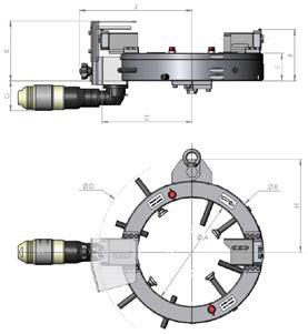 SPLIT-FRAME CLAMSHELLS TT-LW ORBITAL PIPE CUTTING & BEVELING 60,3 mm -508 mm OD / 2,374 20,000 OD : The machines of the TTLW series will sever and bevel simultaneously tubes and pipes while using 2