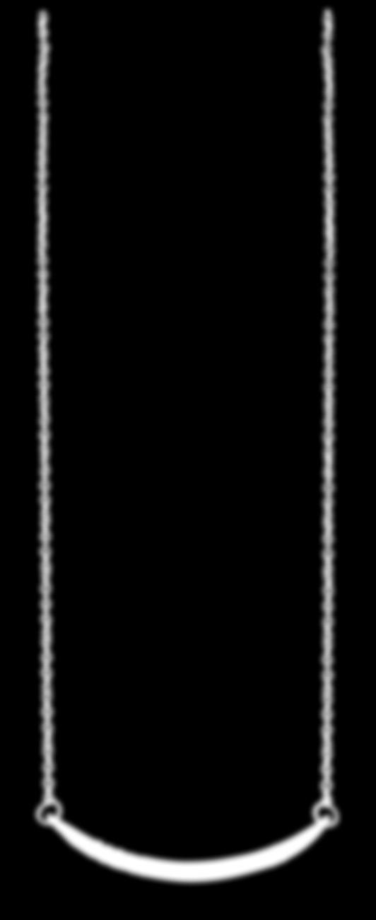 Pendant - ¼"L Chain - 16"L Extension - 2¼"L CRYSTAL V PENDANT NECKLACE