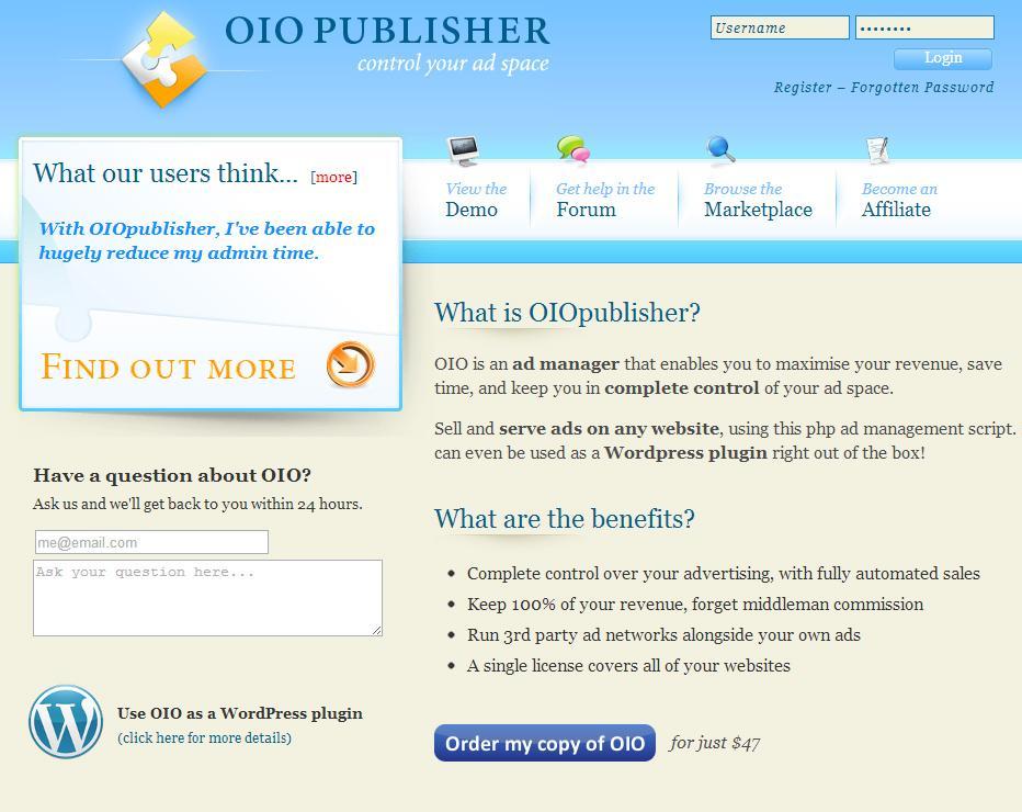 OIO Publisher is a plugin for wordpress.