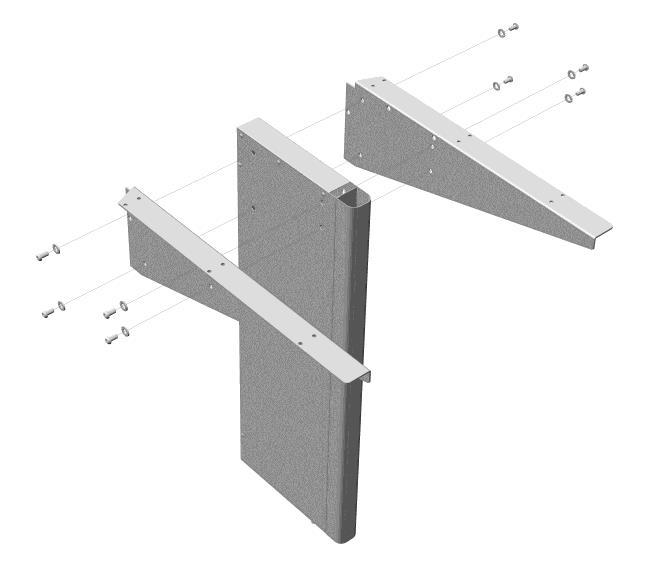 Stabilizing The Core Wall Structure With An Angular Wedge Upright Angular wedge uprights assemble to either the concave or convex side of an angular core configuration.
