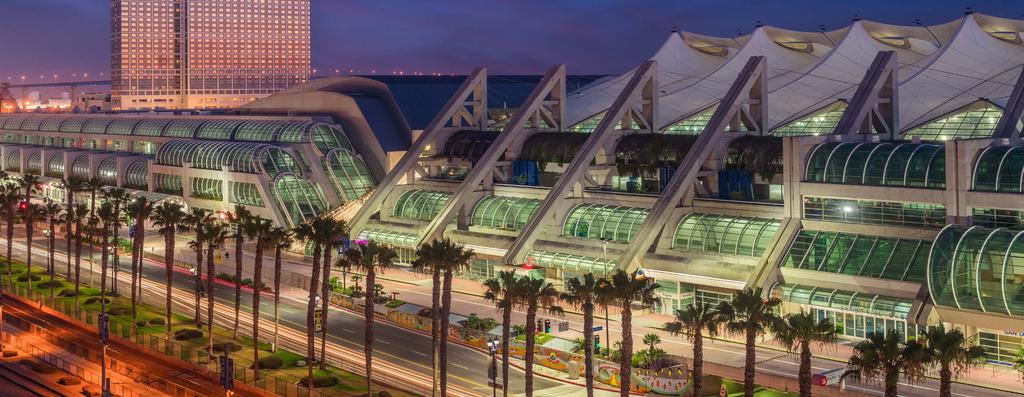 SAN DIEGO CONVENTION CENTER 2,600,000 SF 158 annual events held 824,276 individual