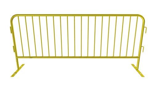 Grill: 16 uprights of 16 mm OD 1.2 mm thickness. Upright spacing: 127 mm. Feet: flat/bridge/fixed. Length: 2.5 m.