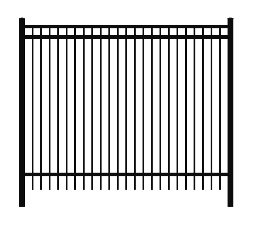 Custom design and manufacture can make steel fence adapt for any terrains, including uneven or stepped install